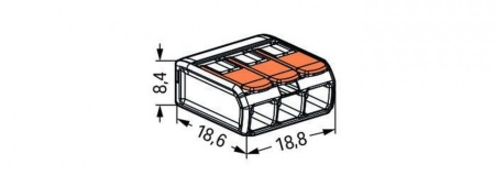 Conector WAGO 3 poli seria 221 - 1 bucată - Img 3