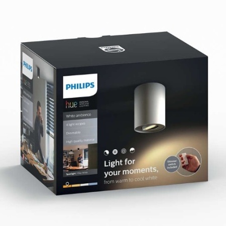 Philips - Spot aplicat HUE Pillar Alb 1x5.5W LED - Img 2