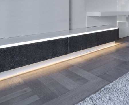 Profil LED aparent SLIM 8, aluminiu anodizat, lungime 2m - Img 5