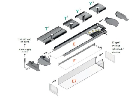 Profil LED încastrat GROOVE14, aluminiu anodizat, lungime 2m - Img 4