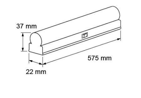 Ultralux Tub LED Thermoplastic 7W T5 650mm 6000K alb-rece - Img 2
