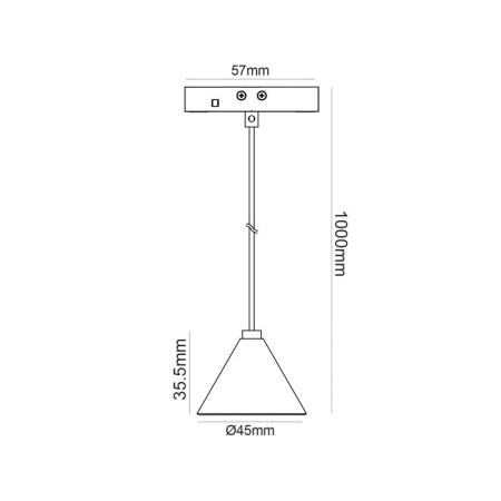 ACA Pendul șina magnetică slim TCOP 2W 3000/4000K Negru - Img 2