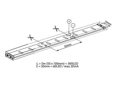 Bandă LED flexibilă - Vivalux Mega LED SMD5050 14,4W/m 12V rolă 5m alb-cald - Img 2