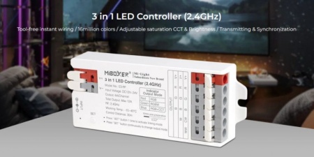 Controler MiBoxer 3 în 1 RGB/RGBW/RGB+CCT RF, 12A, 12-24V - Img 4