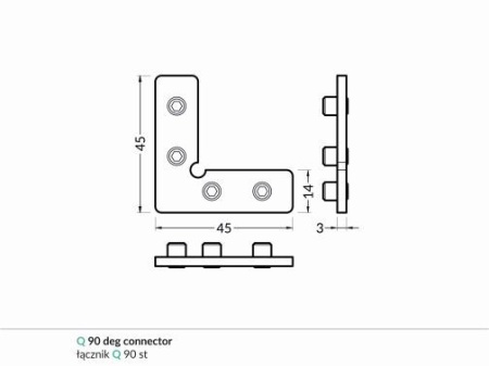 Element imbinare 90 grade profil LED Frame14 - Img 2