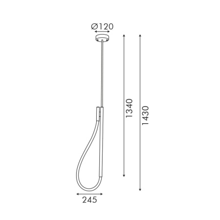 Pendul MALPO 12W 3000K Metal-Silicon - Img 3