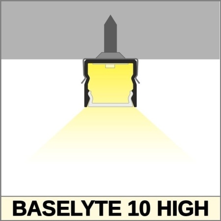 Profil aluminiu aparent BASELYTE-10 HIGH, negru, lungime 2m - Img 3