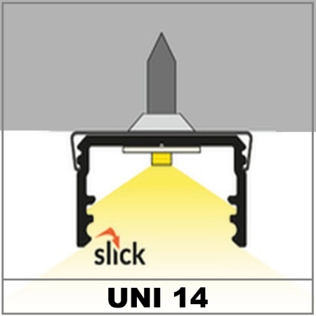 Profil aluminiu aparent UNI14, alb, lungime 2m - Img 6