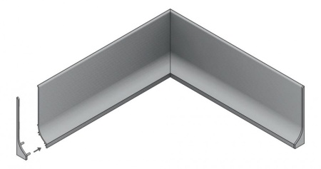 Profil aluminiu plintă Base, alb, lungime 2m - Img 2
