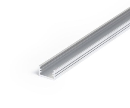 Profil LED aparent SLIM 8, aluminiu neanodizat, lungime 2m