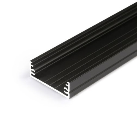 Profil LED aparent WIDE 24, negru, lungime 2m