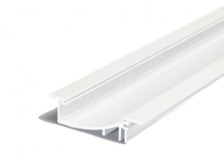 Profil LED încastrat FLAT 8, alb, lungime 3m