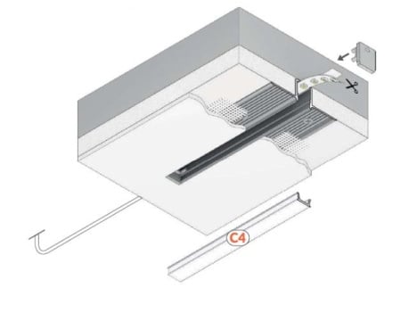 Profil LED încastrat HIDE10, aluminiu anodizat, lungime 2m - Img 3