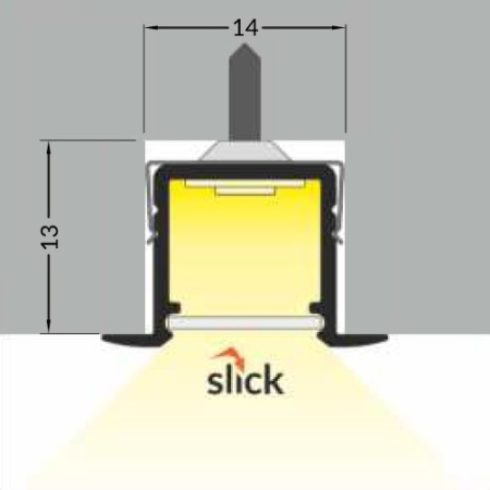 Profil LED încastrat SMART IN 10, alb, lungime 1m - Img 4