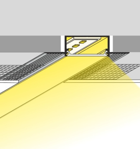 Profil LED încastrat VARIO 30-04, aluminiu neanodizat, lungime 2m - Img 4