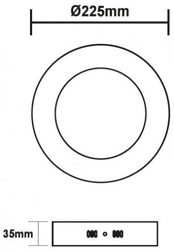 Aca Lighting Panou Led Rotund Arca 12W - Img 2