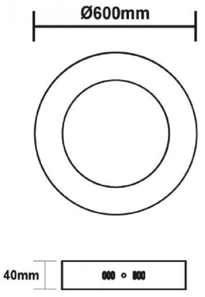 Aca Lighting Panou Led Rotund Arca 48W - Img 2