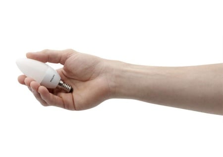 Bec LED Philips - CorePro LEDcandle 3,5W E14 230V B38 alb-cald - Img 2