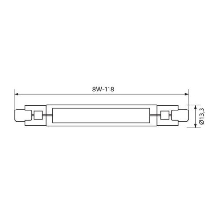 Bec LED Vivalux -8W R7S 3000/4000K - Img 3