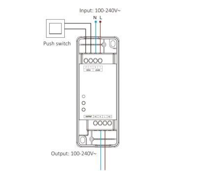 Dimmer Triac RF + Push Dimmer 230V, 500W - Img 2
