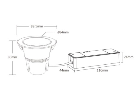 MIBOXER Spot Încastrat Smart CCT Dimabil 9W Zigbee+RF Ø 90mm - Img 4