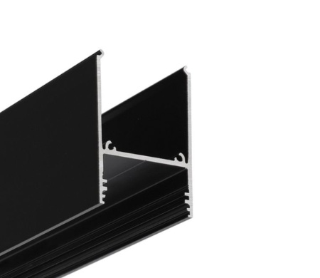 Profil LED aparent COMBO30-01, negru, lungime 2m
