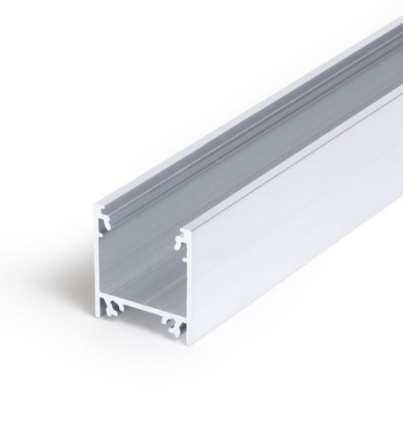 Profil LED aparent LINEA 20, aluminiu neanodizat, lungime 2m