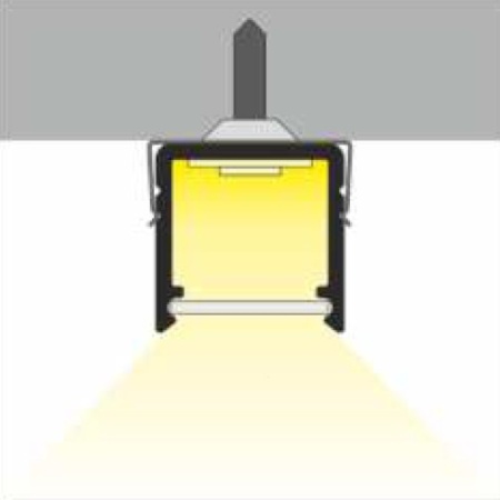 Profil LED aparent SMART 10, aluminiu neanodizat, lungime 2m - Img 3