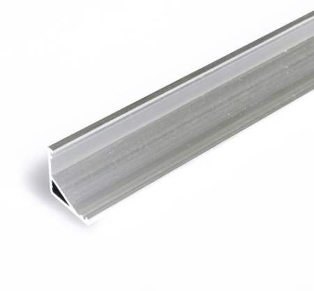 Profil LED de colț CABI 12, aluminiu neanodizat, lungime 2m