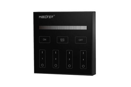 Telecomanda MiBoxer Monocolor Smart Perete 4 zone RF Alb sau Negru - Img 2
