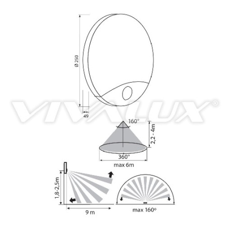 Vivalux LIMA Led 10W Alb IP44 4000K Alb-Neutru - Img 2