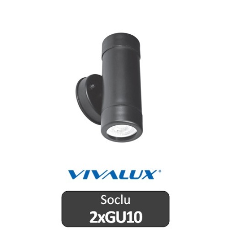 Vivalux NAVARA 2xGU10 Negru IP44