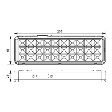 Corp Iluminat urgență RACER LED-M - Img 2