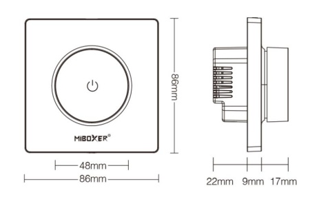 Dimmer și Telecomandă Triac rotativ RF + WIFI 230V,1.36A 300W - Img 3