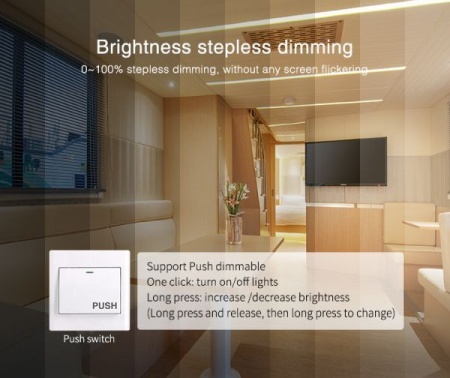 Dimmer Triac RF + Push Dimmer 230V,1.36A 300W - Img 2