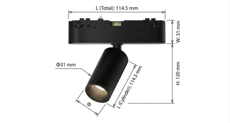 OMNILED SPOT Proiector șina magnetică ultra slim XT 7W 3000K Negru - Img 2