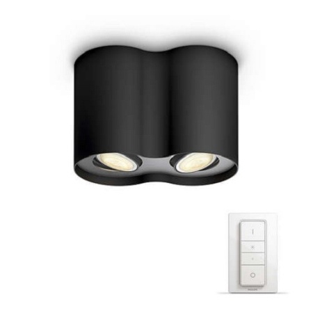 Philips - Spot aplicat HUE Pillar Negru 2x5.5W LED