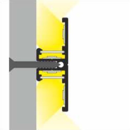 Profil LED aparent BACK 10, negru, lungime 2m - Img 5