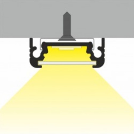 Profil LED aparent SURFACE 10, negru, lungime 2m - Img 4