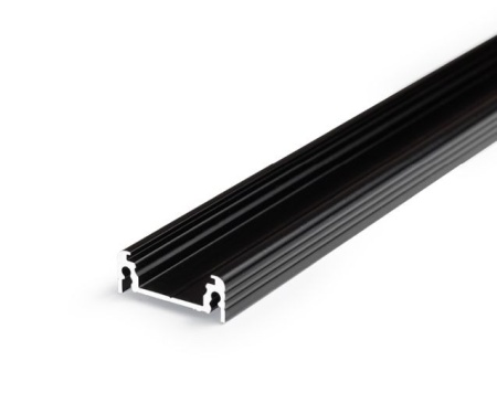 Profil LED aparent SURFACE 14, negru, lungime 2m