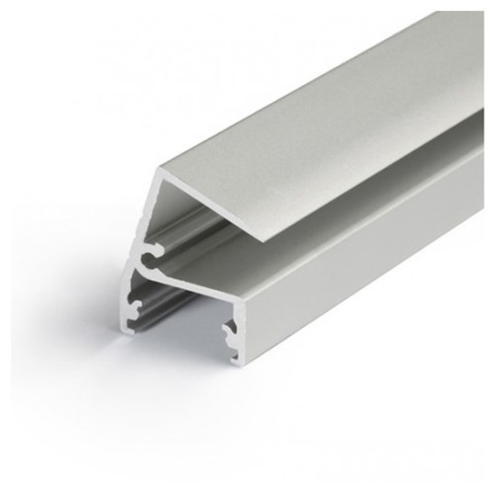 Profil LED pentru sticlă EDGE 10, aluminiu neanodizat, lungime 2m