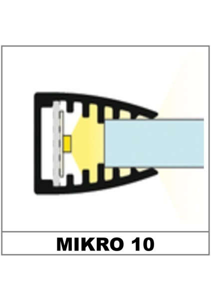 Profil LED pentru sticlă MIKRO10, aluminiu anodizat, lungime 2m - Img 5