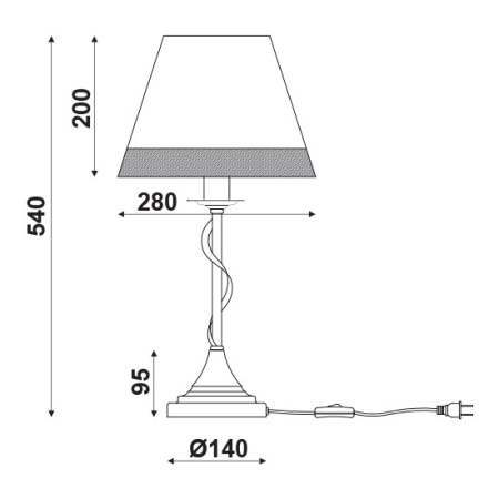 CORP ILUMINAT ACA LIGHTING EG167281TBW METAL NEGRU MAT TEXTIL ALB NEGRU E14