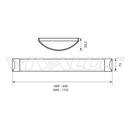 Vivalux FLAT LED 36W 1,2M 4000K Alb-Neutru - Img 2