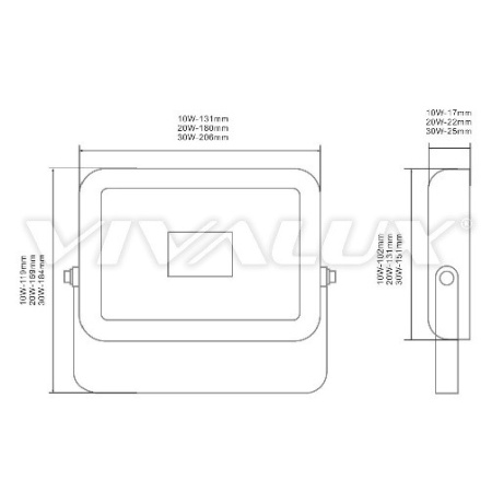 Vivalux - Proiector TREND LED de Exterior 10W IP65 4000K Alb-Neutru Culoare Negru - Img 2