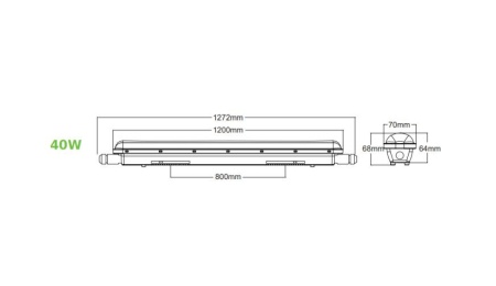 Aca Lighting Corp Iluminat Industrial cu Led WIMP Alb-Neutru/Rece 40W IP66 - Img 3