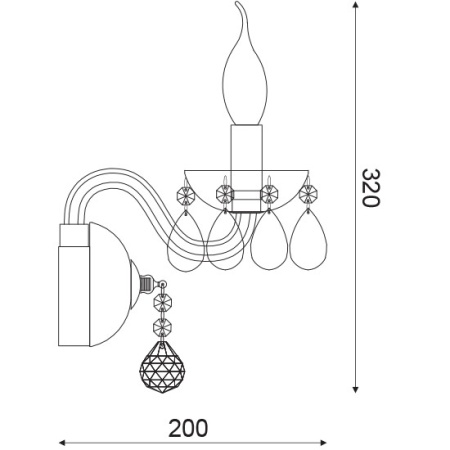 APLICA ACA LIGHTING BLK82041WWC METAL CROM ALB E14