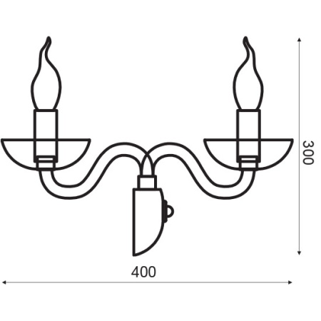 APLICA ACA LIGHTING BLK82182WWC METAL CROM ALB E14