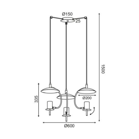 Lampa suspendata ZM933P60W 3xGu10 - Img 2