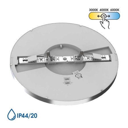 Plafonieră LED Vivalux NEBULA Negru sau Crom CCT 12-18-24W - Img 4